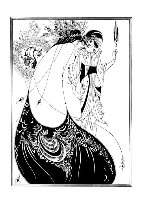Oscar Wilde Aubrey Beardsley - Peacock Skirt Illustration for Salome