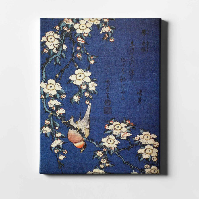 Katsushika Hokusai - Goldfinch and Cherry Tree 1834 / Canvas Print