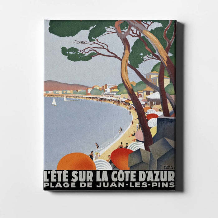 L'ete Sur La Cote D'Azur French Riviera Travel Poster / Canvas Print