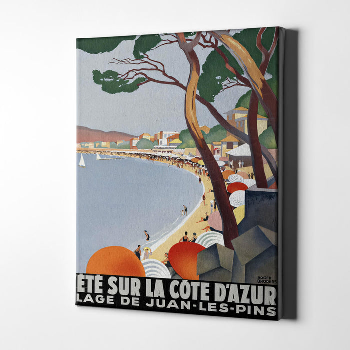 L'ete Sur La Cote D'Azur French Riviera Travel Poster / Canvas Print