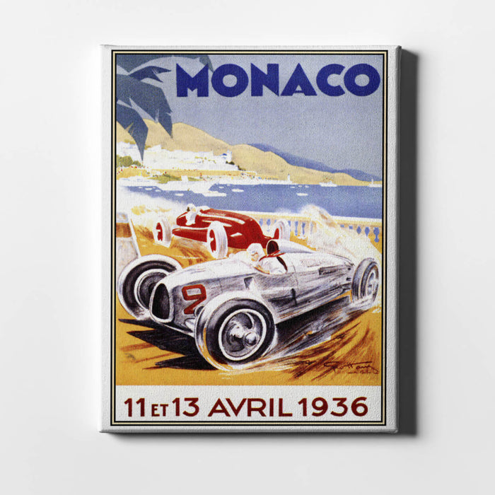 Monaco 1936 Racing Poster / Canvas Print