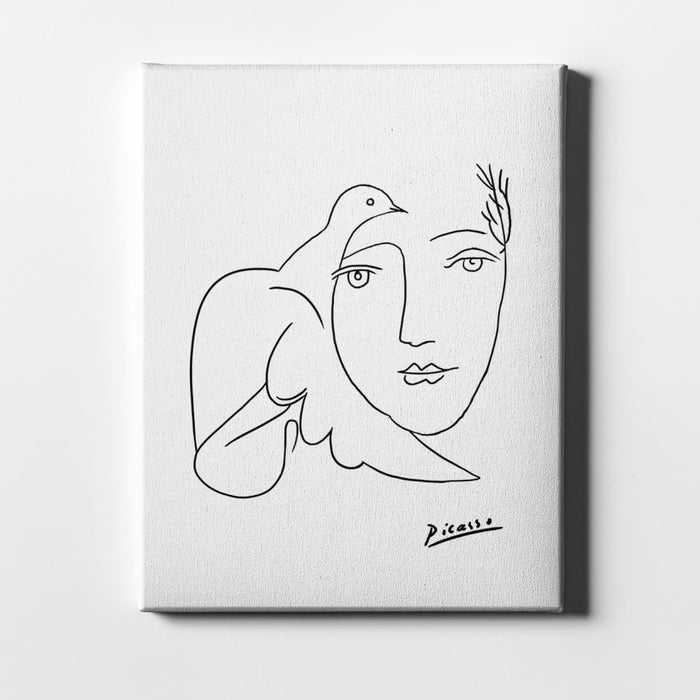 Pablo Picasso - Portrait Woman and Dove / Canvas Print
