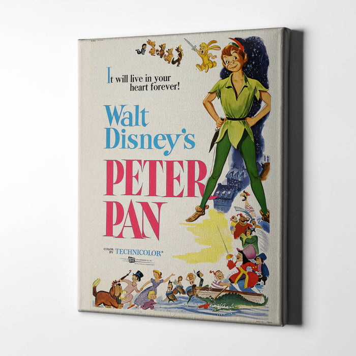 Walt Disney Peter Pan 1953 / Canvas Print
