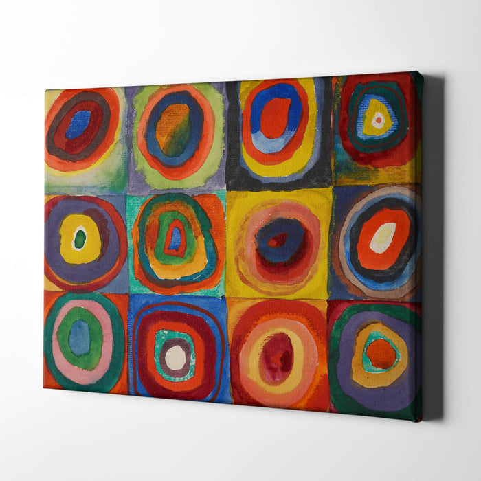 Wassily Kandinsky - Squares with Concentric Circles 1913 / Canvas Print