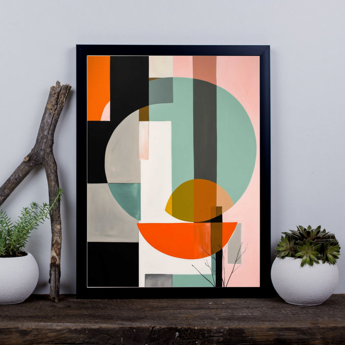 Coral Composition – Clean lines and round shapes in a serene, minimalist layout