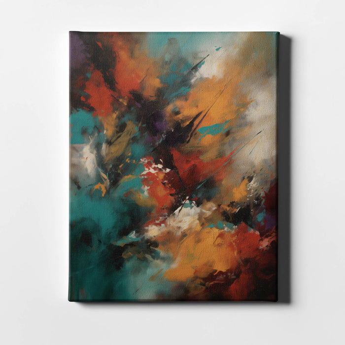 Blue Tension – Abstract composition in vivid blues and blacks, with bold, emotive strokes