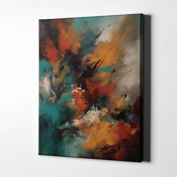 Blue Tension – Abstract composition in vivid blues and blacks, with bold, emotive strokes