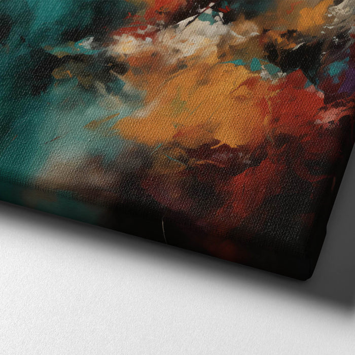 Blue Tension – Abstract composition in vivid blues and blacks, with bold, emotive strokes