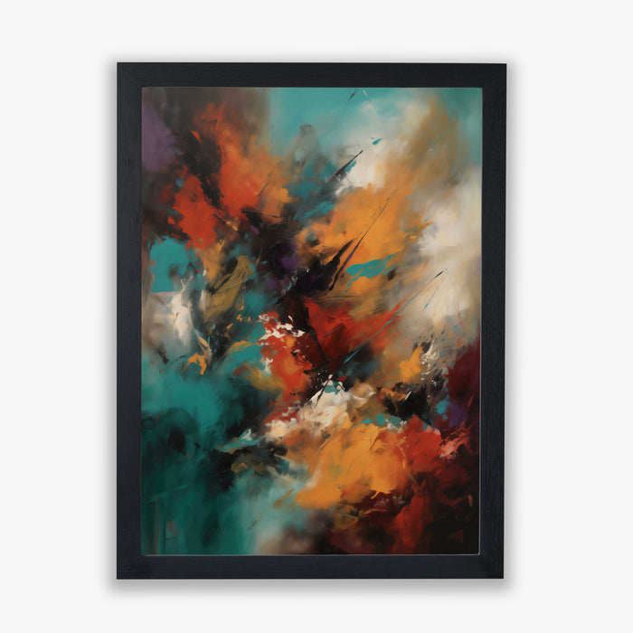 Blue Tension – Abstract composition in vivid blues and blacks, with bold, emotive strokes