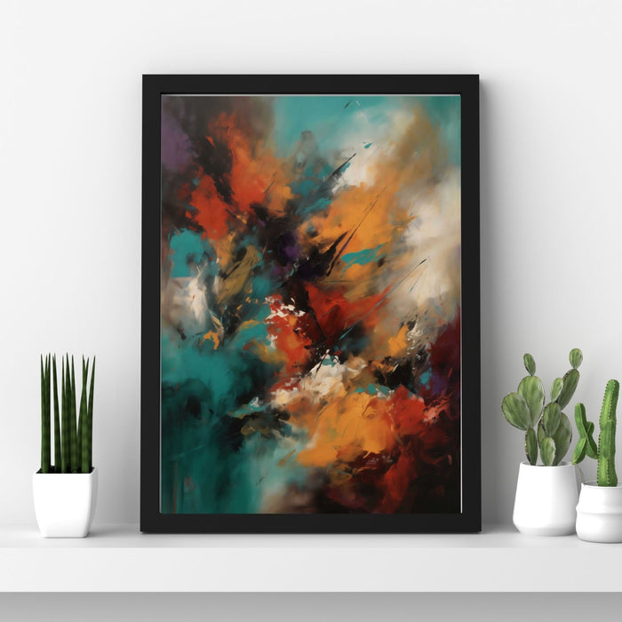 Blue Tension – Abstract composition in vivid blues and blacks, with bold, emotive strokes