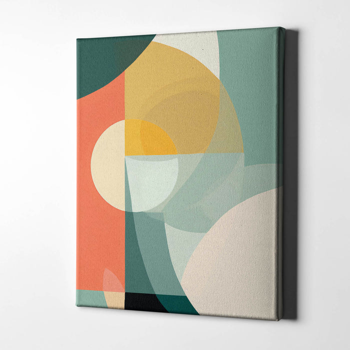 Nordic Rhythm – Balanced minimalist print in cool tones, evoking Scandinavian calm
