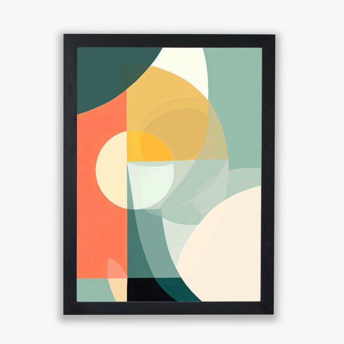Nordic Rhythm – Balanced minimalist print in cool tones, evoking Scandinavian calm