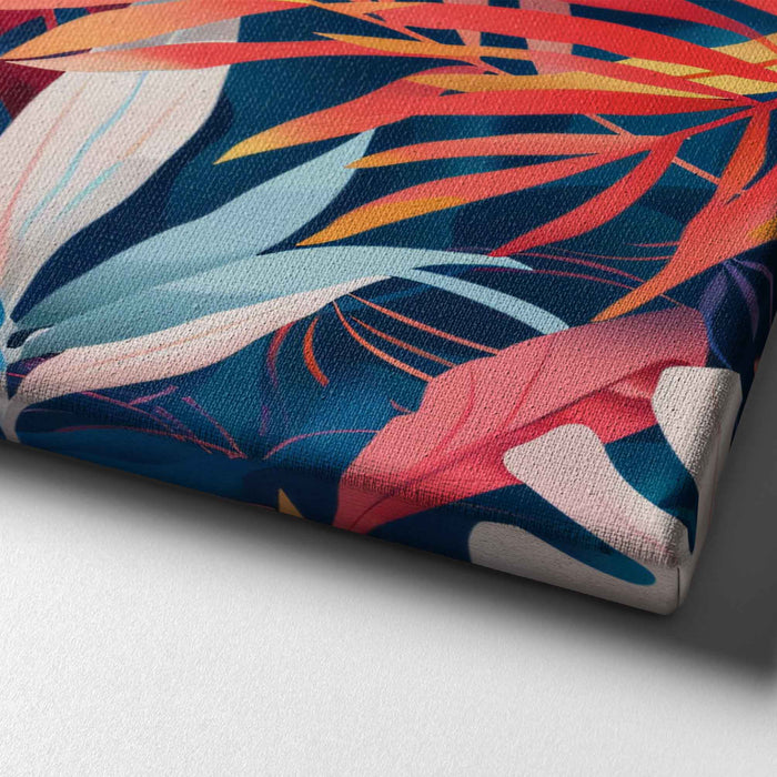 Electric Botanicals – Midnight Tropics – Bold Multicoloured Foliage on Navy