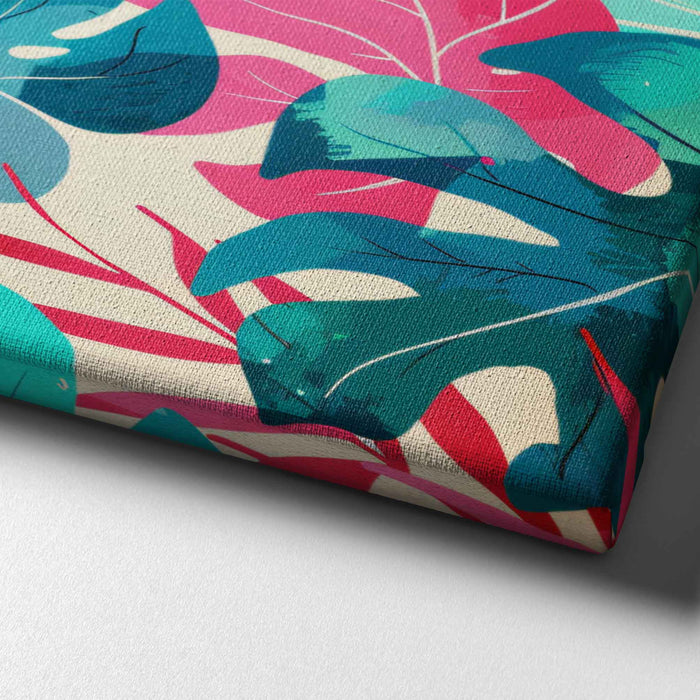 Electric Botanicals – Tropical Radiance – Neon Jungle Leaf Pattern