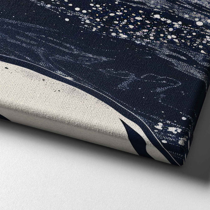 River Lines III – Night Water and Line Detail - Fine linear markings and stippled textures evoke starlit water and rhythmic, organic motion