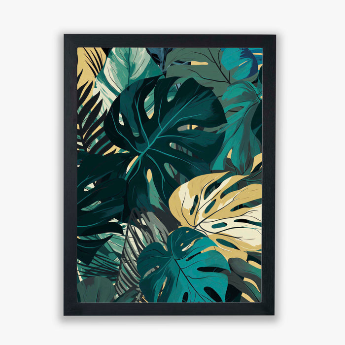 Jungle Forms I – Bold Tropical Botanical Art with Monstera Leaves