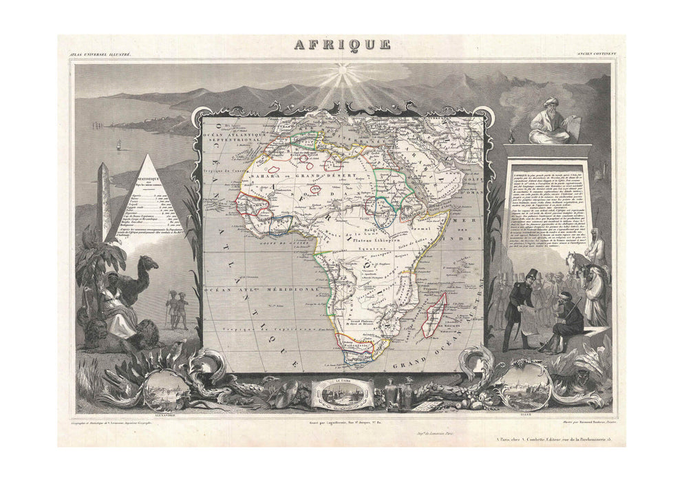 Africa Map Levasseur 1852