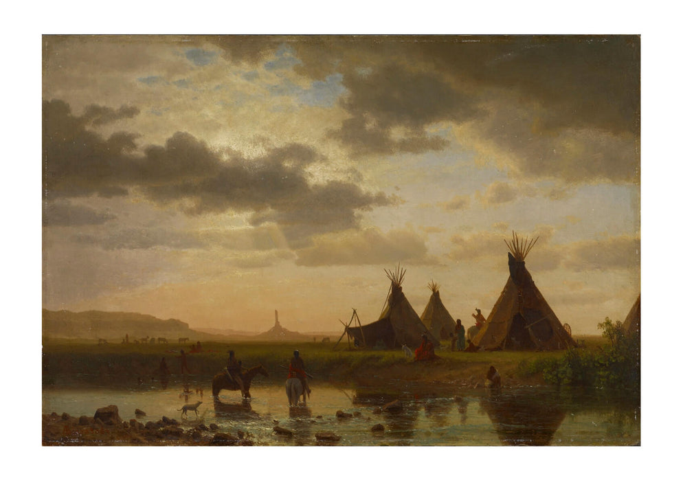Albert Bierstadt - Chimney Rock Ohalilah Sioux Village