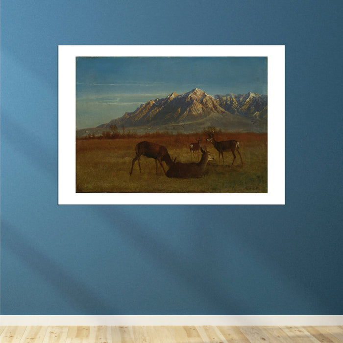 Albert Bierstadt - Deer in Mountain Home