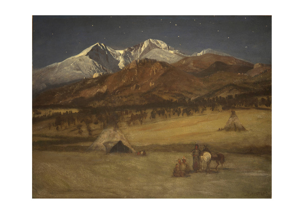 Albert Bierstadt - Indian Encampment Evening