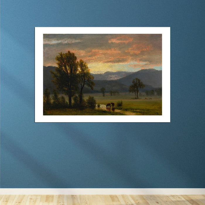 Albert Bierstadt - Landscape with cattle