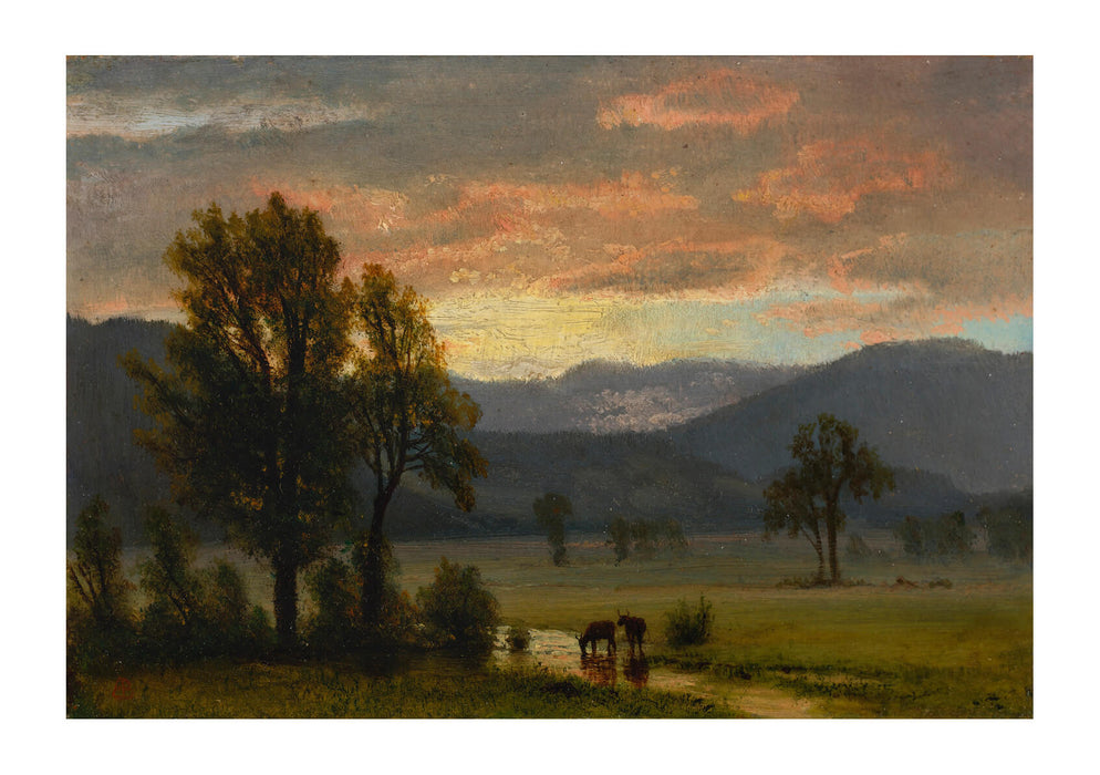 Albert Bierstadt - Landscape with cattle