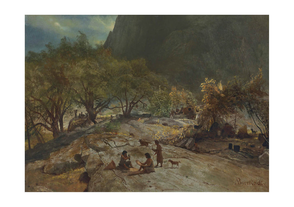 Albert Bierstadt - Mariposa Indian Encampment Yosemite Valley