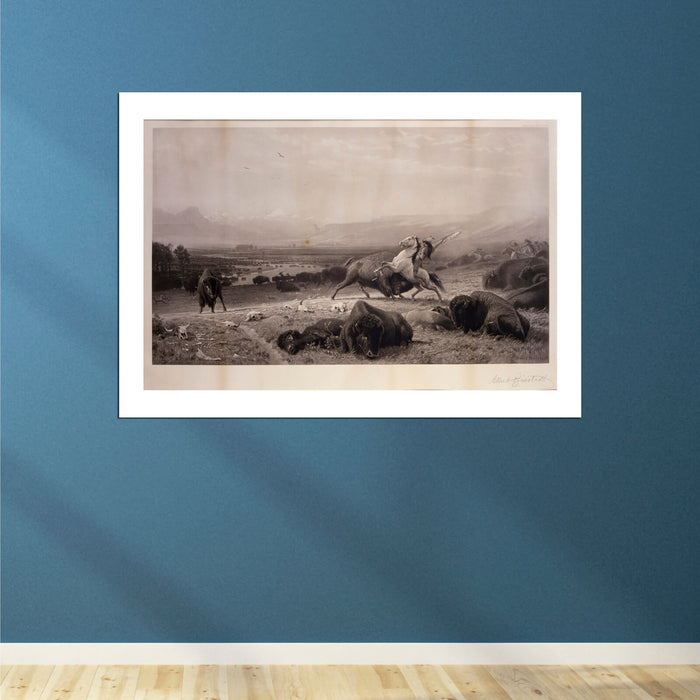 Albert Bierstadt - The Last of the Buffalo photogravure