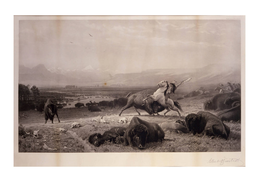 Albert Bierstadt - The Last of the Buffalo photogravure