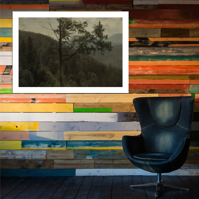 Albert Bierstadt - Tree covered mountains