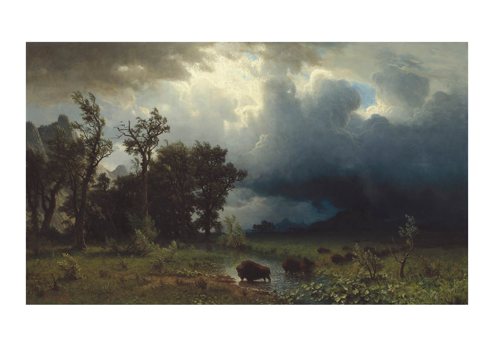 Albert Bierstadt Buffalo Trail The Impending Storm