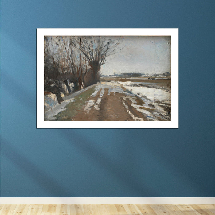 Albert Gottschalk - Winter Landscape. Utterslev near Copenhagen