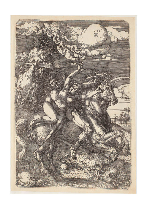 Albrecht Durer - Abduction of Proserpine on a Unicorn