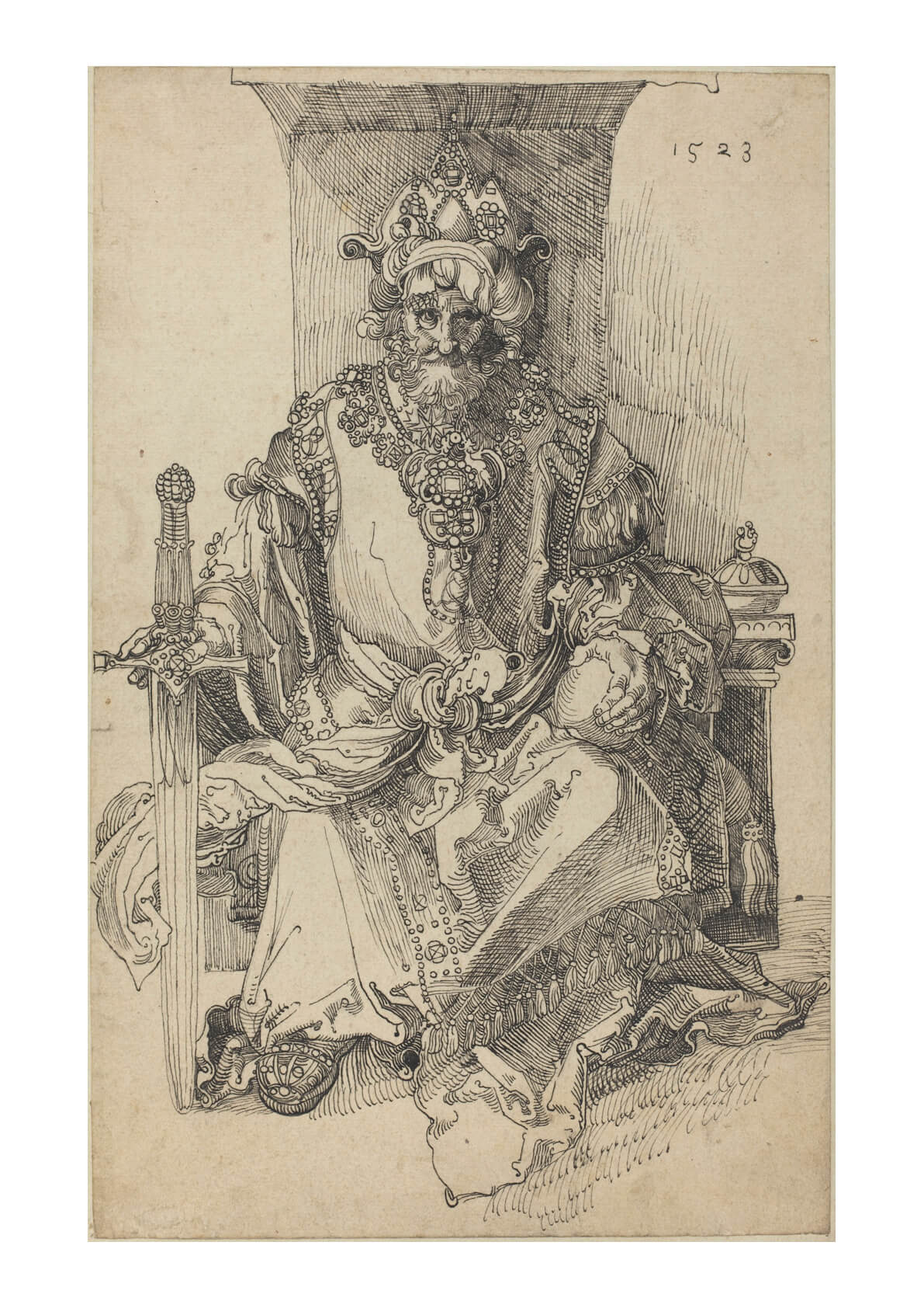 Albrecht Durer - An Oriental Ruler Seated on His Throne — Spiffing Prints