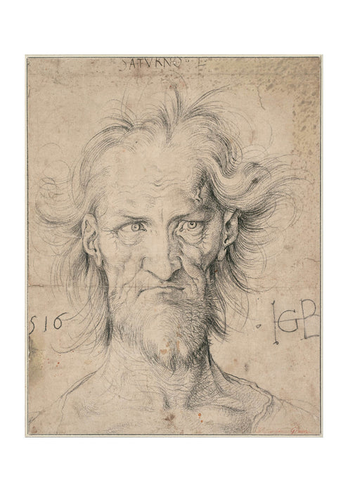 Albrecht Durer - Head of a Bearded Old Man Saturn