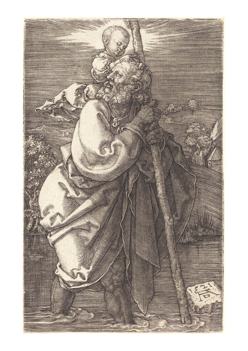 Albrecht Durer - Saint Christopher Facing Left