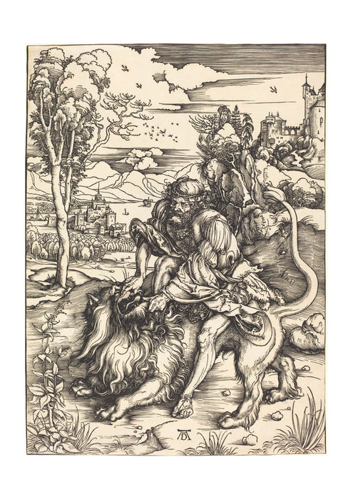 Albrecht Durer - Samson Fighting with the Lion