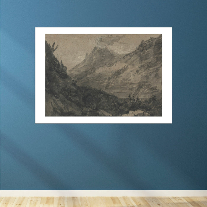 Alexander Cozens - Mountainous Landscape
