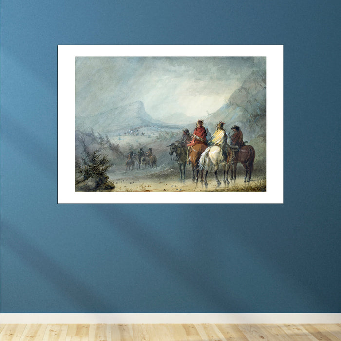 Alfred Jacob Miller Storm Waiting for the Caravan
