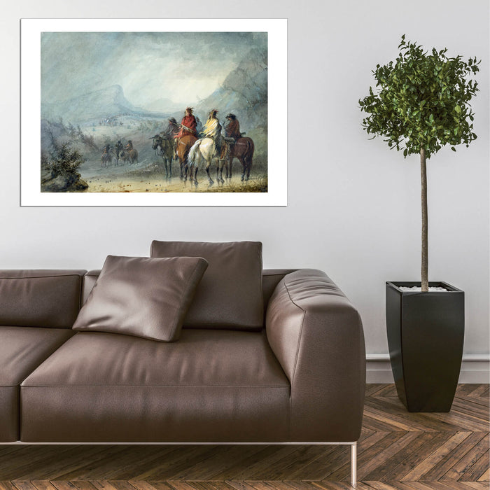 Alfred Jacob Miller Storm Waiting for the Caravan