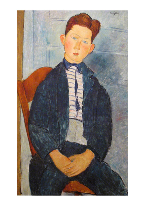 Amedeo Modigliani - Junge in gestreiftem Hemd anagoria