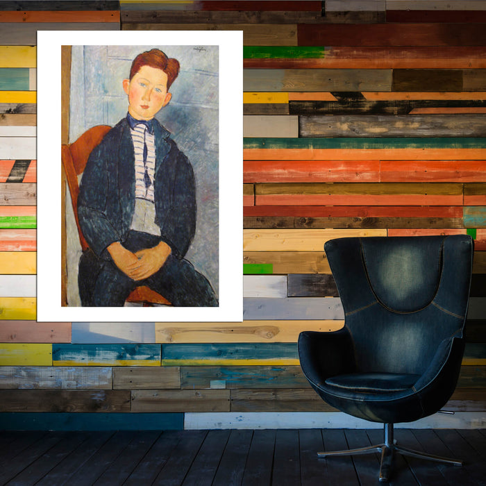 Amedeo Modigliani - Junge in gestreiftem Hemd anagoria