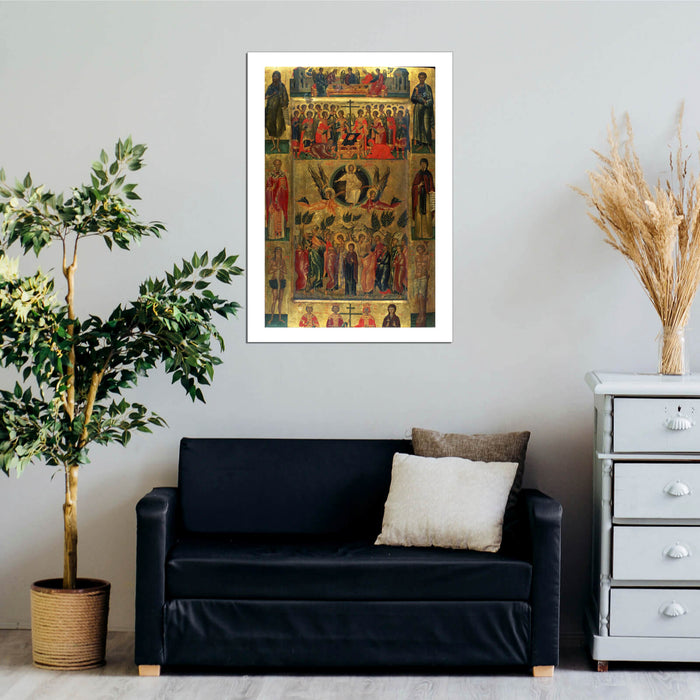 Andreas Ritzos - Icon Ascension of Christ with the Hetoimasia