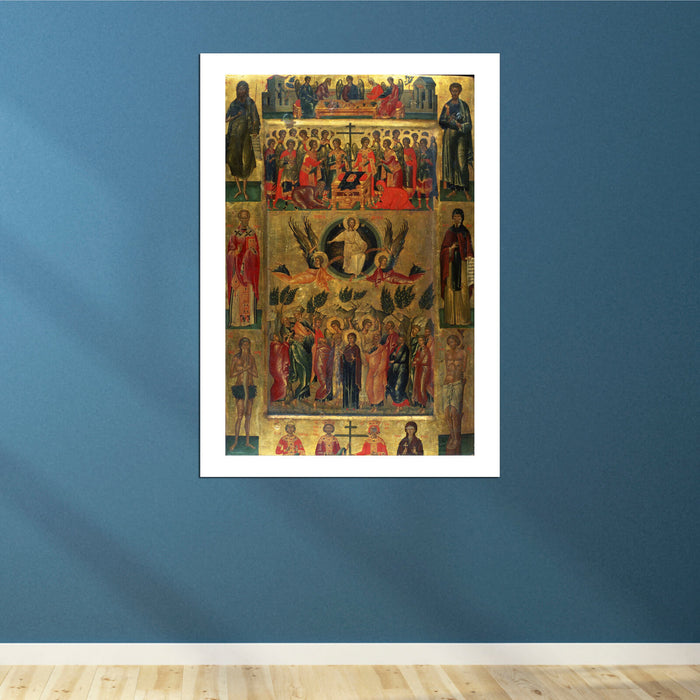 Andreas Ritzos - Icon Ascension of Christ with the Hetoimasia