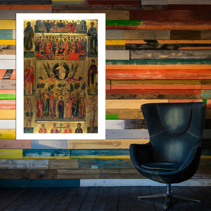 Andreas Ritzos - Icon Ascension of Christ with the Hetoimasia