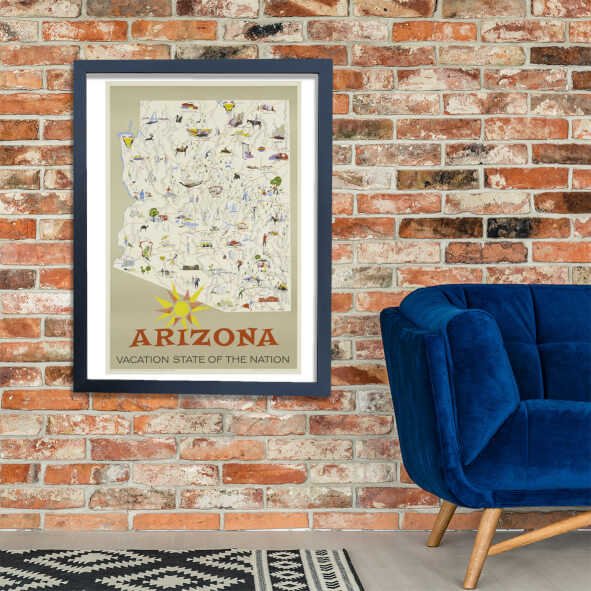 Arizona Vacation State Of The Nation Travel Poster