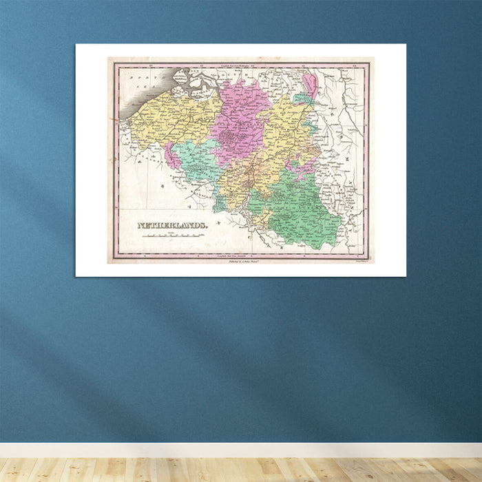 Belgium and Luxembourg Map Finley 1827