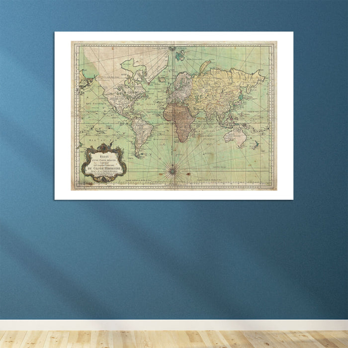 Bellin Nautical Chart Map of the World Geographicus World Bellin 1778