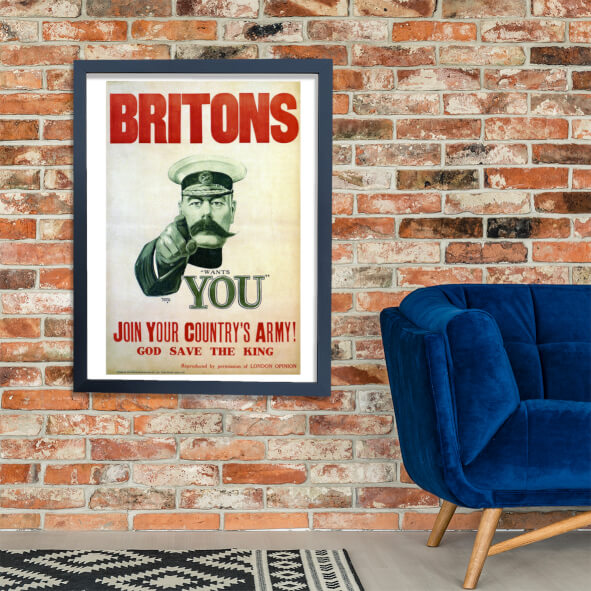 Britons, Wants You WW2 Recruitment Enlist Poster