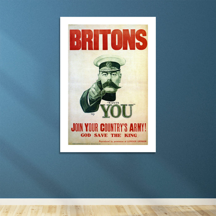 Britons, Wants You WW2 Recruitment Enlist Poster